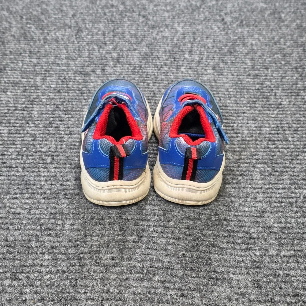 Marvel Athletic Sneakers Boy's Size 9 Blue Red Spidey‎ and His Amazing Friends